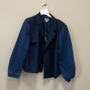 Future Collective Elegant Two-Tone Women's Jean Jacket
